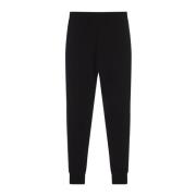 Sort Slim Fit Joggers med Logo Bånd