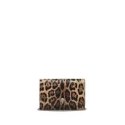 Leopard Print Small Skull Veske