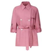 Rosa Bomull Trenchcoat Italia