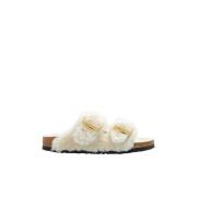 Arizona Big Buckle Shearling Sandals