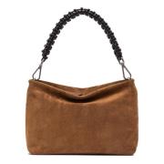 Cognac Brenda Skinn Crossbody Veske