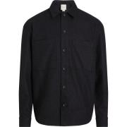 Svart Ullblandet Overshirt Jakke