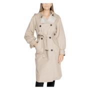 Beige Button-Up Jakke med Reverskrage