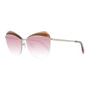 Gull Cat Eye Solbriller Rosa Linse