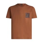 Oransje Paisley Print T-skjorte