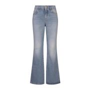 Flare Jeans Blå Denim