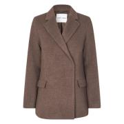 Brun Mel Blazer Jakke