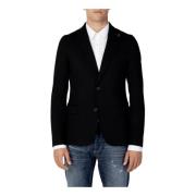 Svart Button-Up Blazer Høst/Vinter