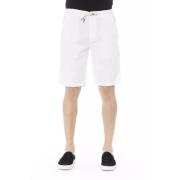 Elegant hvit bomull Bermuda shorts