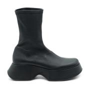 Stretch-Nappaleder Mini Boot i Svart