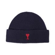 Nattblå/Rød Beanie Hat