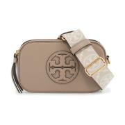 Grained Leather Mini Crossbody Veske