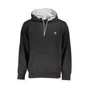 Slim Hooded Fleece Sweatshirt - Svart