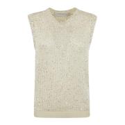 Paljett Mesh Tank Top