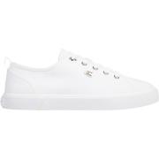 Hvite Lerret Lavtop Sneakers