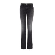 Svart Slim Fit Regular Midje Jeans