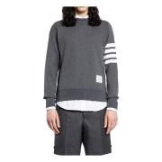 Waffle Crewneck Sweatshirt med 4-Bar Stripe