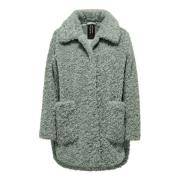 Krøllete Effekt Sherpa Fleece Kåpe