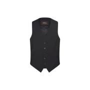 Black Oscar Jacobson Carlo Waistcoat Dress