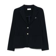 Navy Blue Blazer Jakke Kvinner