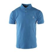 Blå Slim Fit Polo Skjorte