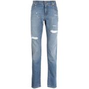 Vaskede svarte skinny stretch jeans