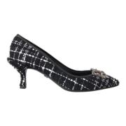 Svart Tweed DG Amore Hæler Pumps