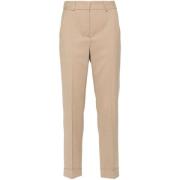 Beige Ullblanding Slim Fit Bukser