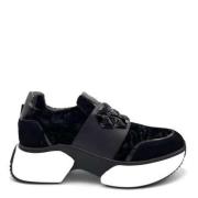 Velvet Slip-On Sneaker med Applikasjoner