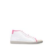 Logo Mid-Top Sneakers Hvit/Rosa