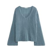 Myk Mohair Ull Pullover Cool Water