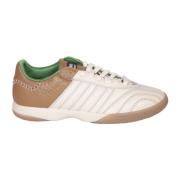 Premium Beige Skinn Sneakers