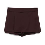 Bordeaux Ullblanding Twill Shorts