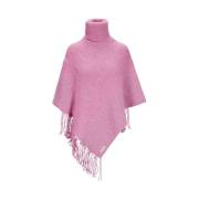 Reflekterende Frynse Poncho i Rosa