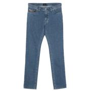 Blå Slim-Fit Denim Jeans