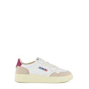 Vintage stil hvite skinn sneakers