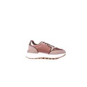 Rosa Sport Sneakers Metalliske Detaljer