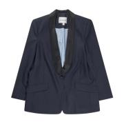 Elegant blazer med dyp v-hals