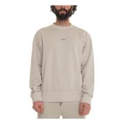 Ensfarget Crewneck Sweatshirt med Logo