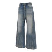 Vintage Wide Leg Jeans Blå