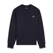 Blå Crew-neck Sweatshirt Aw24 Bomullsblanding