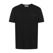 Svart Logo Detalj Crew Neck T-skjorte