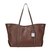 Pebbled Leather Stor Tote Bag