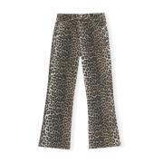 Leopard Print Denim Jeans