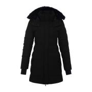 Svart Shearling Parka