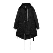 Svart Fishtail Parka Jakke