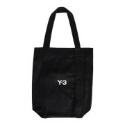 Canvas Tote Bag Svart Front Logo