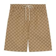 Begrenset opplag canvas shorts brun