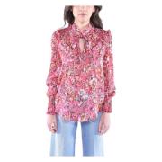 Jacquard Crepon Bluse