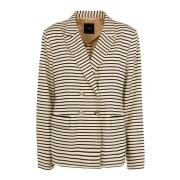 Dame Stripet Blazer Outlet Pris